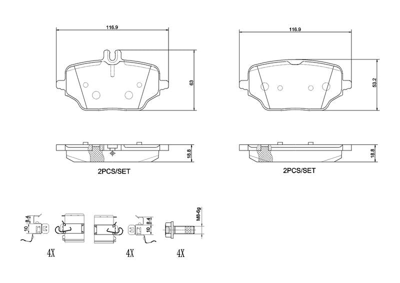 Brembo P50162 Brake Pad Set, disc brake - 1