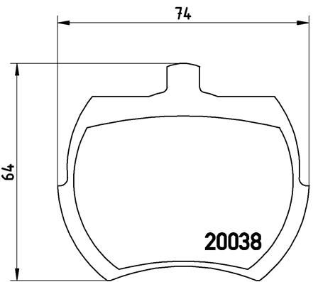 Brembo P52002 Brake Pad Set, disc brake - 1