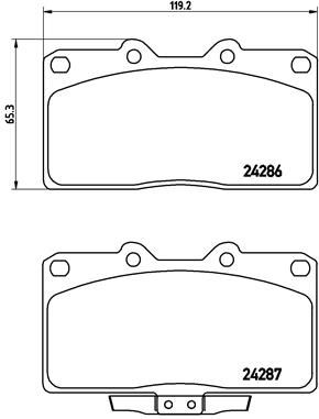 Brembo P54019 Brake Pad Set, disc brake - 1