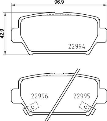 Brembo P54062 Brake Pad Set, disc brake - 1