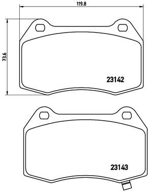 Brembo P56047 Brake Pad Set, disc brake - 1