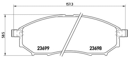 Brembo P56058 Brake Pad Set, disc brake - 1