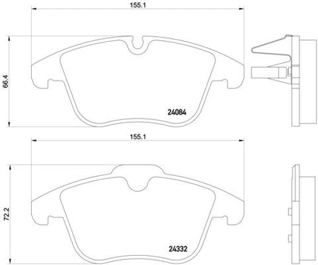 Brembo P61106 Brake Pad Set, disc brake - 1