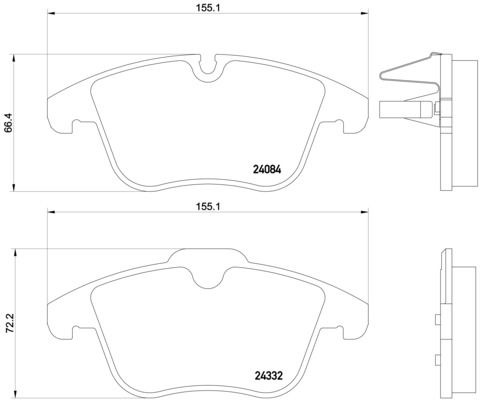 Brembo P61106 Brake Pad Set, disc brake - 1