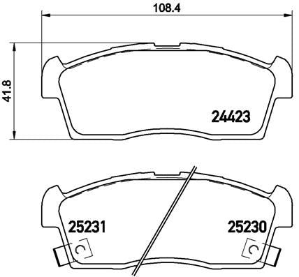 Brembo P61108 Brake Pad Set, disc brake - 1