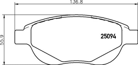Brembo P61137 Brake Pad Set, disc brake - 1