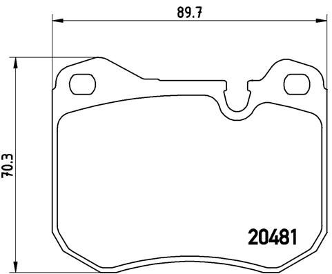 Brembo P65002 Brake Pad Set, disc brake - 1