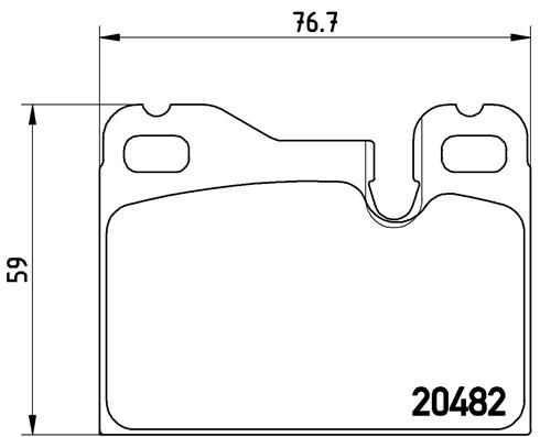 Brembo P65003 Brake Pad Set, disc brake - 1