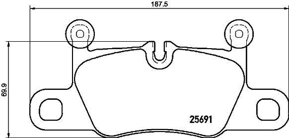 Brembo P65031 Brake Pad Set, disc brake - 1