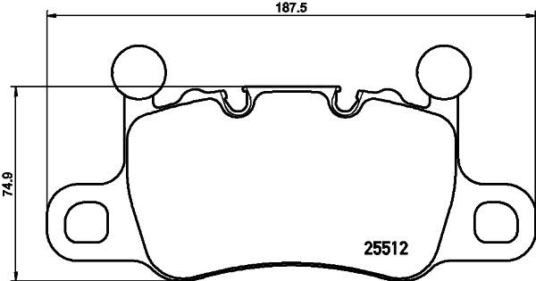 Brembo P65038 Brake Pad Set, disc brake - 1