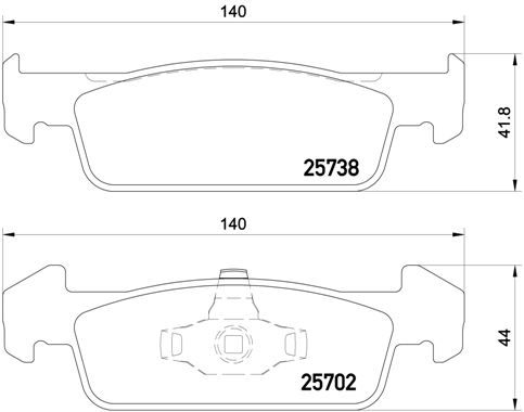 Brembo P68060 Brake Pad Set, disc brake - 1
