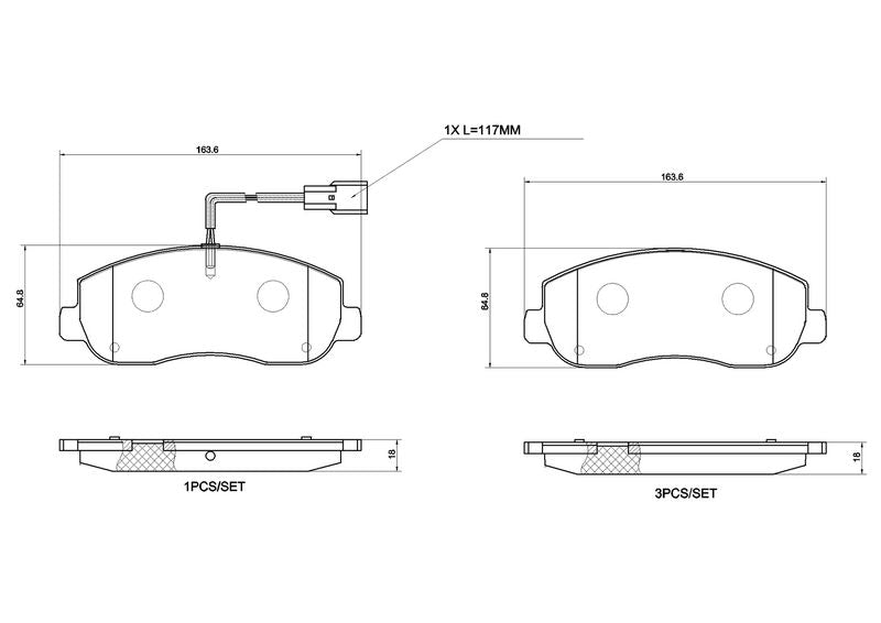 Brembo P68062G Brake Pad Set, disc brake - 4