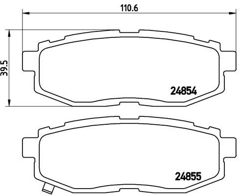 Brembo P78018 Brake Pad Set, disc brake - 1