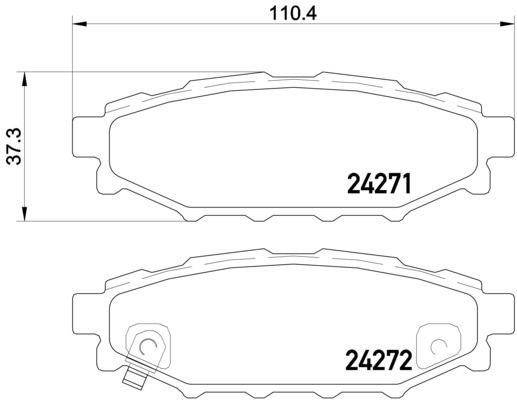 Brembo P78020 Brake Pad Set, disc brake - 1