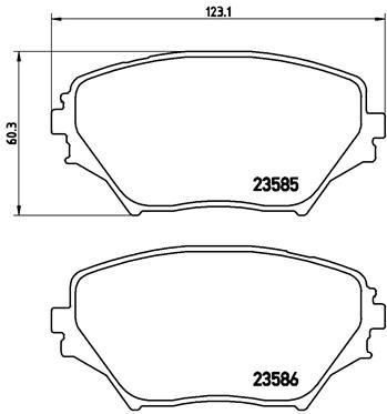 Brembo P83055 Brake Pad Set, disc brake - 1