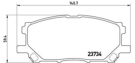 Brembo P83067 Brake Pad Set, disc brake - 1
