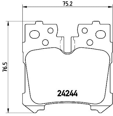 Brembo P83076 Brake Pad Set, disc brake - 1