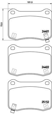 Brembo P83134 Brake Pad Set, disc brake - 1