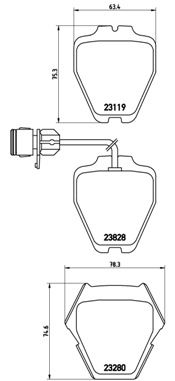 Brembo P85054 Brake Pad Set, disc brake - 1