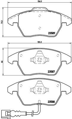 Brembo P85075 Brake Pad Set, disc brake - 1
