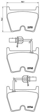 Brembo P85078 Brake Pad Set, disc brake - 1