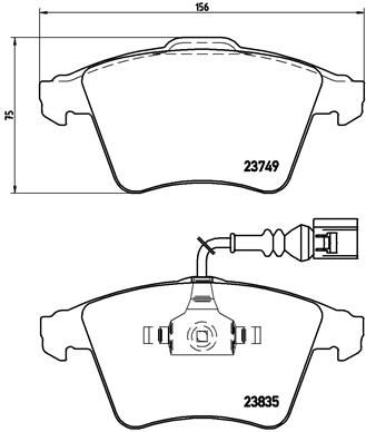 Brembo P85090 Brake Pad Set, disc brake - 1