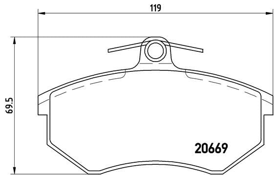 Brembo P85092 Brake Pad Set, disc brake - 1