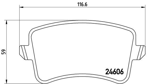 Brembo P85100 Brake Pad Set, disc brake - 1