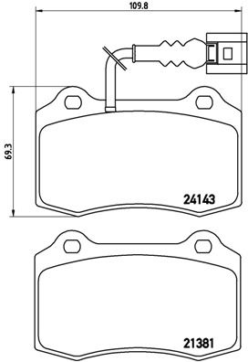 Brembo P85104 Brake Pad Set, disc brake - 1