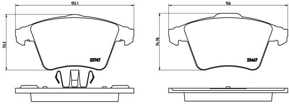 Brembo P85106 Brake Pad Set, disc brake - 1
