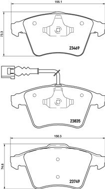 Brembo P85149 Brake Pad Set, disc brake - 1