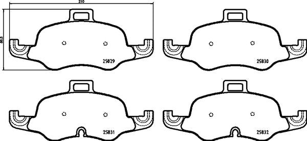 Brembo P85160 Brake Pad Set, disc brake - 1