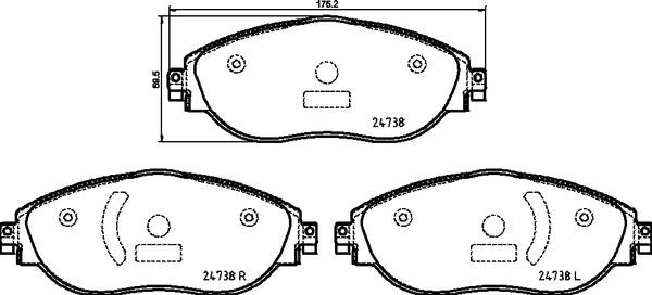 Brembo P85166 Brake Pad Set, disc brake - 1