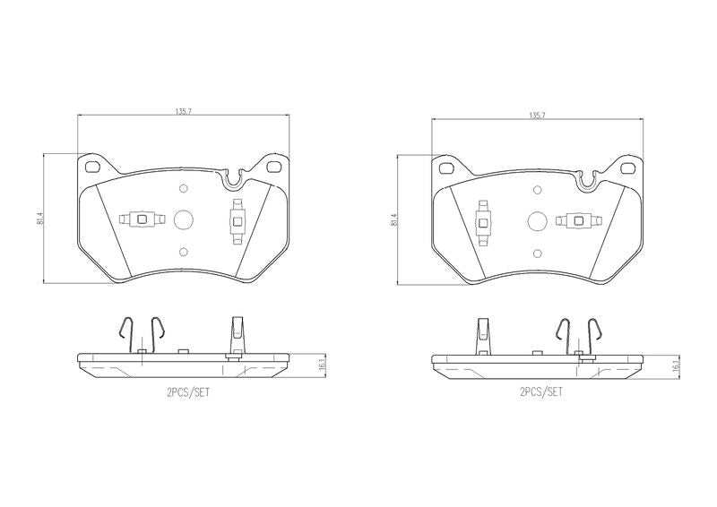 Brembo P85181 Brake Pad Set, disc brake - 1