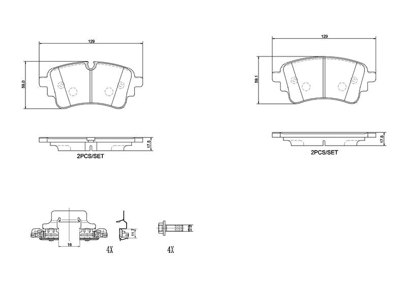 Brembo P85186 Brake Pad Set, disc brake - 1
