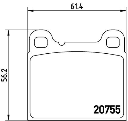 Brembo P86002 Brake Pad Set, disc brake - 1