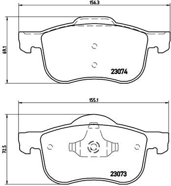 Brembo P86016 Brake Pad Set, disc brake - 1