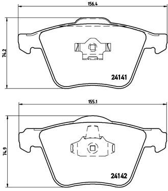 Brembo P86018 Brake Pad Set, disc brake - 1