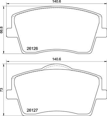 Brembo P86031 Brake Pad Set, disc brake - 1