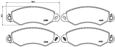 Brembo PB1002 Brake Pad Set, disc brake - 1