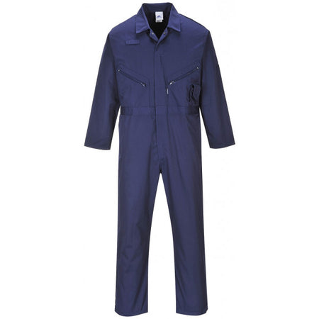 Polycotton Zip Coverall - Navy - Medium (Regular)