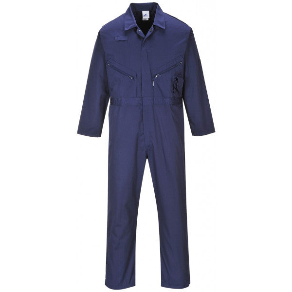 Polycotton Zip Coverall - Navy - X Large (Regular)