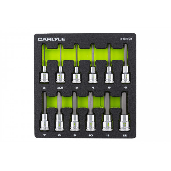 12PC 3/8DR Hex Metric Socket Set