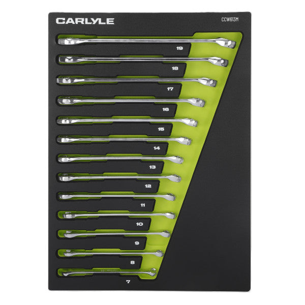 13 PC Metric 6 PT Combination Wrench Set 7mm to 19mm