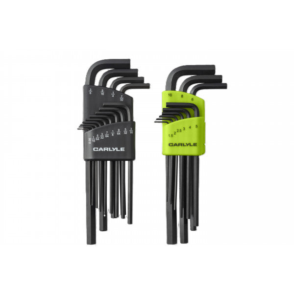 22 Pc Long Hex Key Set Sae Metric