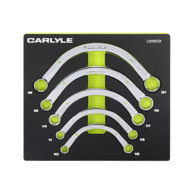 5 PC Metric 12 PT Half Moon Wrench Set