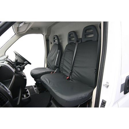 Van Seat Cover - Double - Black - Peugeot Boxer, Citroen Relay & Fiat Ducato