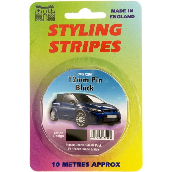 Single Stripe - Black - 12mm - 10m Length