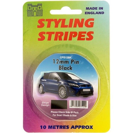 Single Stripe - Black - 12mm - 10m Length