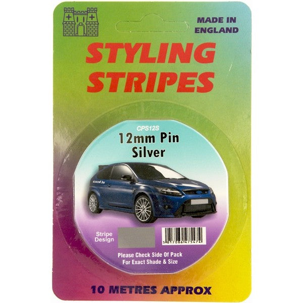 Single Stripe - Silver - 12mm - 10m Length
